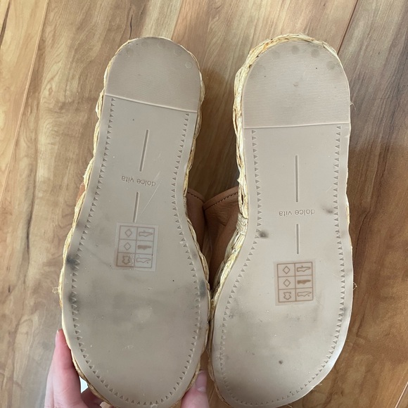 Dolce Vita Brown Leather Espadrille Slides - Picture 4 of 5